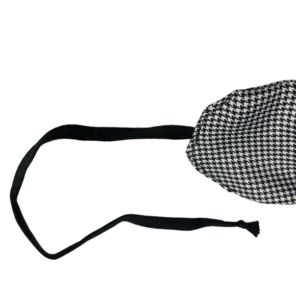 Sun Shade Hat Shades front & back ages 3+ black white gingham black ribbon ties - Picture 11 of 14